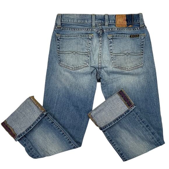 Lucky Brand Jeans Women 2/26 (fits 28x26) Sweet Dream Cuffed Crop Button Fly USA - Picture 14 of 15